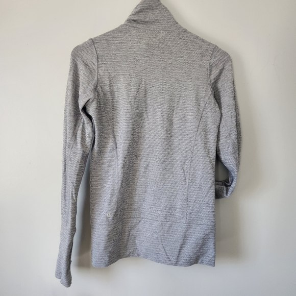 Lululemon In Stride Jacket Gray with White Logo Size 4 - Picture 8 of 9
